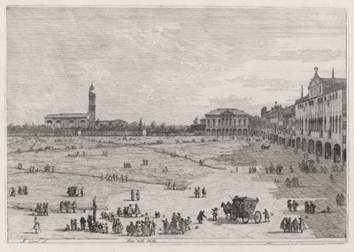 Pr? della Valle (Prato della Vale), fra serien Vedute (Views) av Canaletto (Giovanni Antonio Canal)