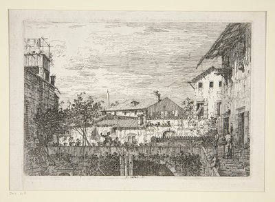 The Terrace, fra serien Vedute (Views) av Canaletto (Giovanni Antonio Canal)