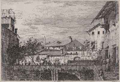 The Terrace, fra serien Vedute (Views) av Canaletto (Giovanni Antonio Canal)