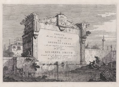 Tittelplate, fra serien Vedute (Views) av Canaletto (Giovanni Antonio Canal)