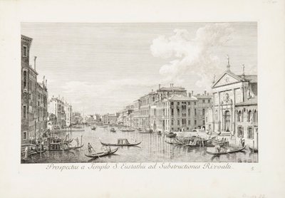 Utsikt fra San Eustachio til Rialto av Canaletto