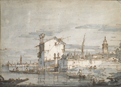 En øy i lagunen, tidlig på 1700-tallet av Canaletto