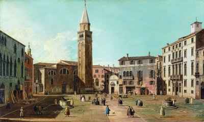 Campo SantAngelo, Venezia, 1730-tallet. av Giovanni Antonio Canal