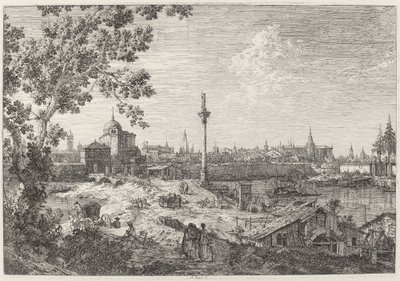 Imaginær utsikt over Padua, ca. 17351746. av Canaletto