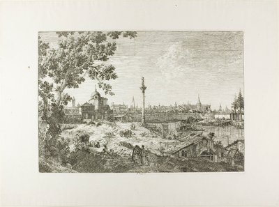 Imaginær utsikt over Padua, fra Vedute av Canaletto