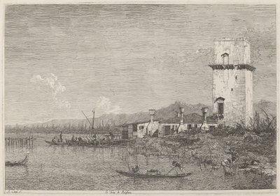 Tårnet i Malghera av Canaletto