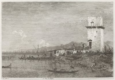 Tårnet i Malghera av Canaletto