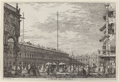Le Procuratie niove e S. Ziminian V., ca. 17351746. av Canaletto