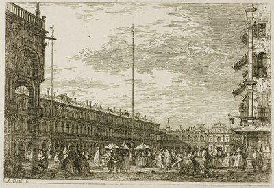 Le Procuratie niove e S. Ziminian V, fra Vedute av Canaletto