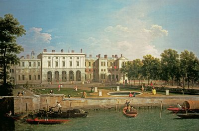 Old Somerset House fra Themsen, ca. 1746-50 av Giovanni Antonio Canal
