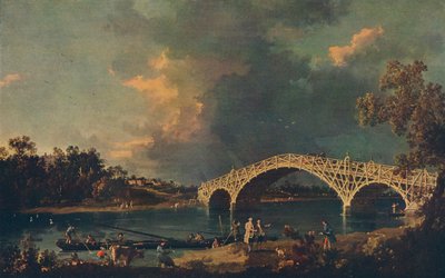 Old Walton Bridge, 1754 av Giovanni Antonio Canal