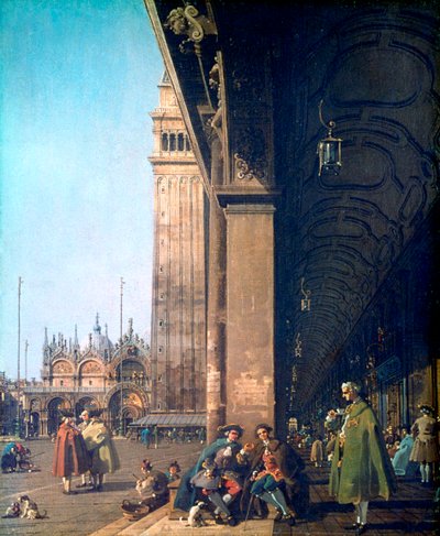 Piazza San Marco and the Colonnade, 1756 av Giovanni Antonio Canal