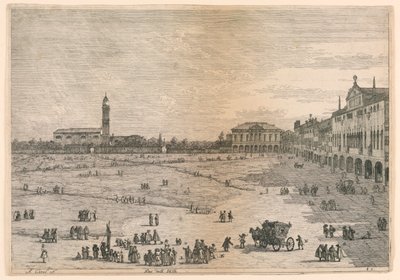 Prà della Valle (Prato della Valle, Padua), fra Andre visninger tatt fra andre steder av Canaletto