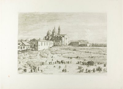 S. Giustina in prà della Vale, fra Vedute av Canaletto