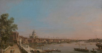 Byen fra nær terrassen til Somerset House av Canaletto