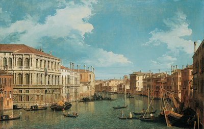 Canal Grande, Venezia, ser nordvest, med Palazzo Pesaro, Palazzo Foscarini og toppen av S. Stae til venstre og Palazzo Vendramin-Calergi og S. Marcuola til høyre av Giovanni Antonio Canal
