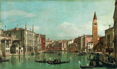 Canal Grande, Venezia, med utsikt mot sørøst, med Campo della Carità til høyre, 1730-tallet. av Giovanni Antonio Canal