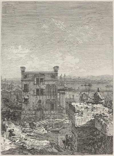 Huset med peristilen [til høyre] av Canaletto