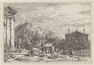 Markedet i Dolo, ca. 17351746. av Canaletto