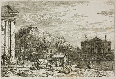 Markedet på Dolo, fra Vedute av Canaletto