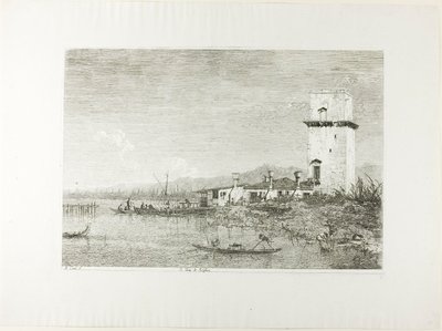 Tårnet i Malghera, fra Vedute av Canaletto