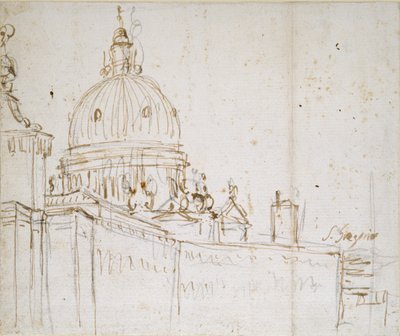Venezia: Dogana di Mare og S. Maria della Salute, midten av 1700-tallet av Canaletto