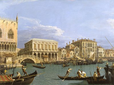 Utsikt over Riva degli Schiavoni, Venezia av Canaletto