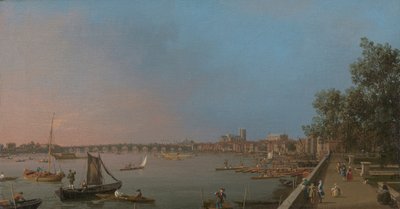 Westminster fra Near the Terrace of Somerset House av Canaletto