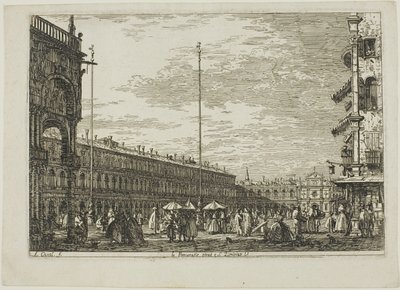 le Procuratie niove e S. Ziminian V., fra Vedute av Canaletto