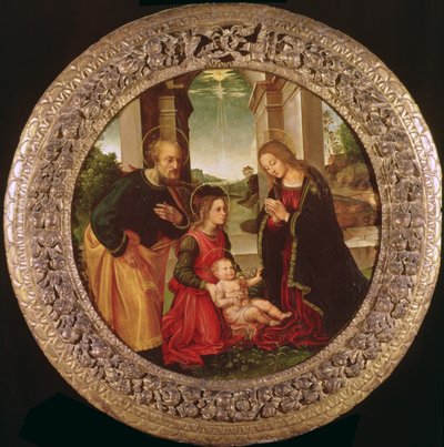 Den hellige familie med en engel av Capponi