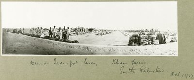 Camel Transport Lines, Khan Yunis, oktober 1917 av Capt. Arthur Rhodes