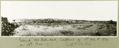Esdud, gamle Ashdod, tatt til fange av 1. A.L.H. Brigade 13. november 1917 av Capt. Arthur Rhodes