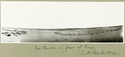 Våre skyttergraver foran Gaza, oktober 1917 av Capt. Arthur Rhodes