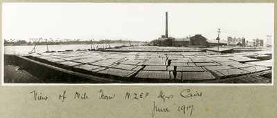 Utsikt over Nilen fra N.Z.M.F.A. Hovedkvarter, Kairo, juni 1917 av Capt. Arthur Rhodes