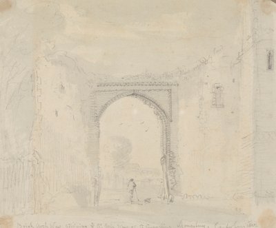 Brick Archway ved siden av den store porten til St. Augustine's Monastery, Canterbury av Capt. Thomas Hastings