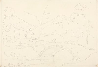 Bro nær Loweswater Church i Scale Hill, 2. august av Capt. Thomas Hastings