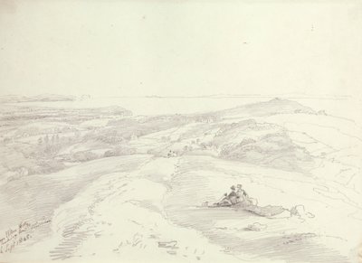 Fra Elton Hills ser mot Clevedon, 6. september 1845 av Capt. Thomas Hastings