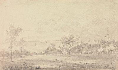 Landskap med Castle in the Distance, Isle of Wight av Capt. Thomas Hastings