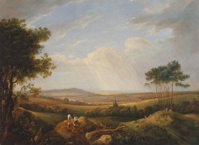 Landskap med figurer av Capt. Thomas Hastings