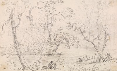 En del av Mayo's Island, Cheshunt, 23. mai 1814 av Capt. Thomas Hastings