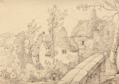 Ruinene av Crewkerne Abbey, mai 1833 av Capt. Thomas Hastings