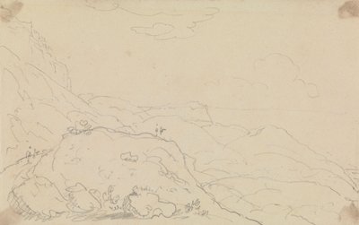 Skisse av Cliff and Hills nær kysten av Capt. Thomas Hastings