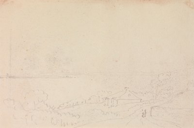 Skisse av en hytte nær kysten av Capt. Thomas Hastings