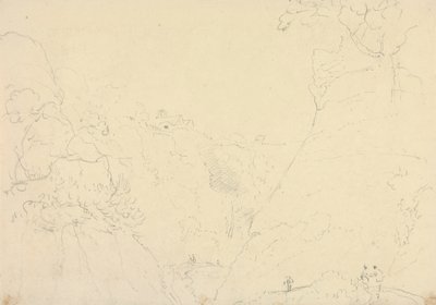 Skisse av en vei i en ravine av Capt. Thomas Hastings