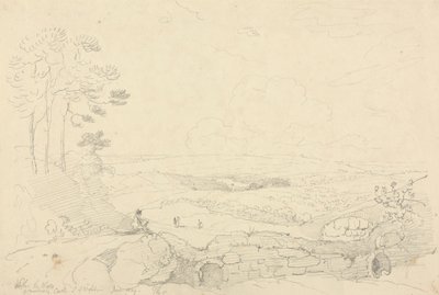 Innenfor murene til Carisbrooke Castle, Isle of Wight, juni 1829 av Capt. Thomas Hastings