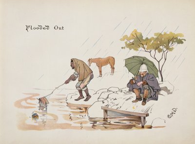 Flooded Out, fra The Leaguer of Ladysmith, 1900 av Captain Clive Dixon