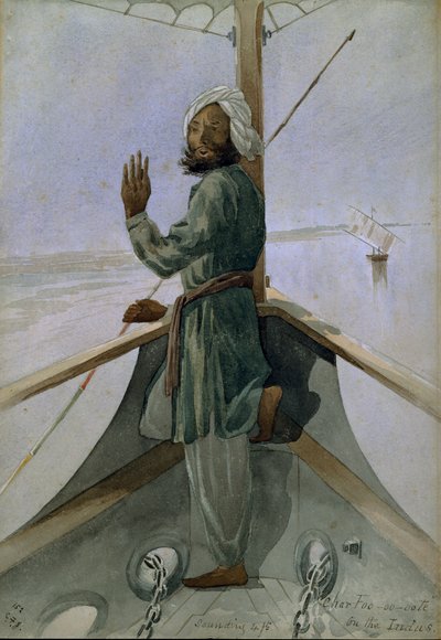 Linger 4/5, Char foo-oote (4ft) på Indus, India av Captain Cornelius Francis James