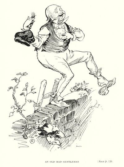 Dickens karakter: An Old Mad Gentleman (litho) av Captain Edward Henry Handley Read
