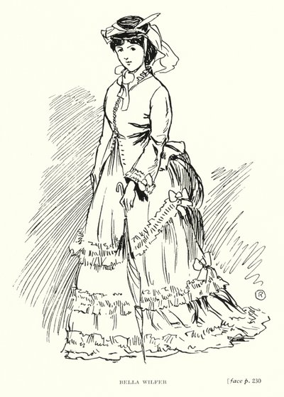 Dickens karakter: Bella Wilfer (litho) av Captain Edward Henry Handley Read