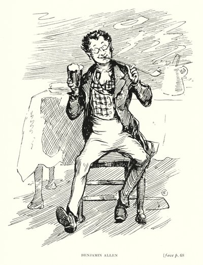 Dickens karakter: Benjamin Allen (litho) av Captain Edward Henry Handley Read